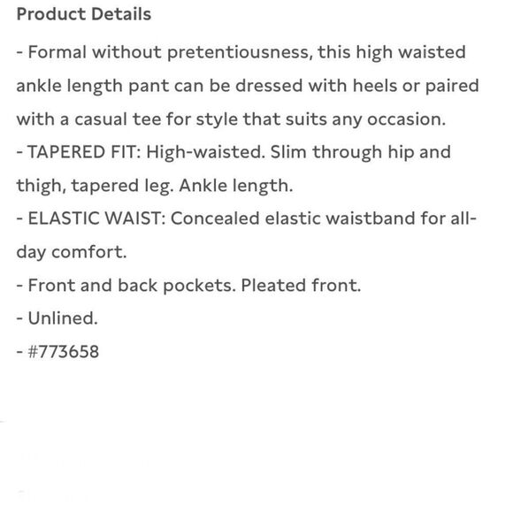 BANANA REPUBLIC Tapered Italian Wool-Blend Pant, Black, Size 10 Long - Picture 15 of 16